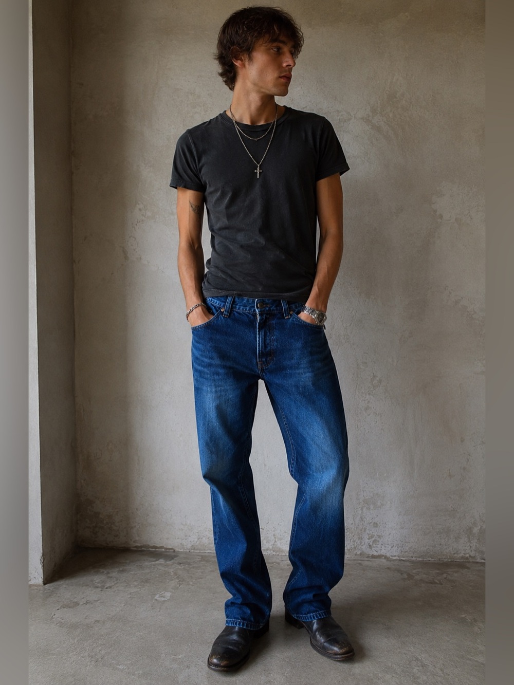 Diesel Viker Regular Straight Jeans Men’s 33x30 Dark Wash Distressed Denim OR933